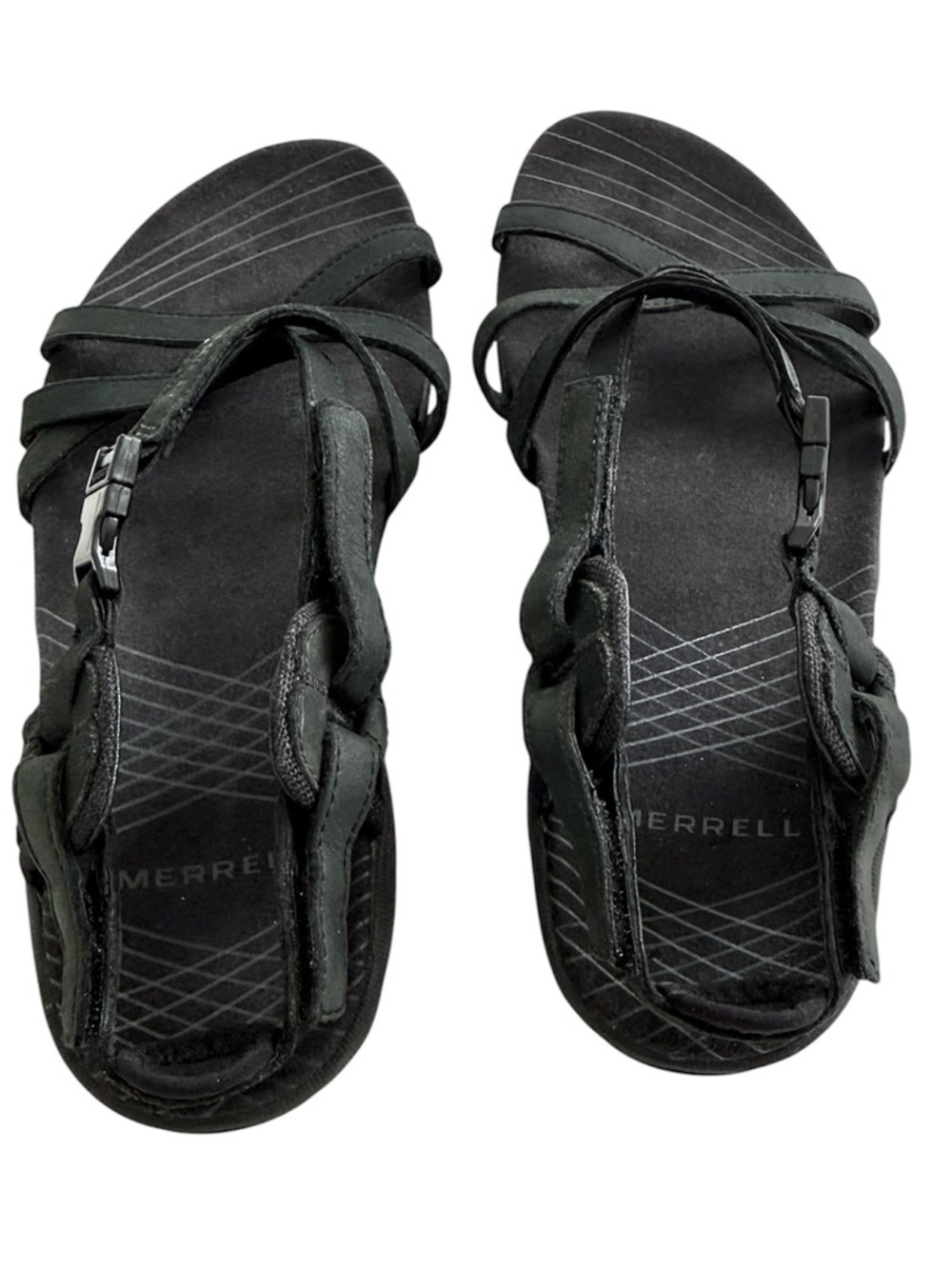 Merrell Agave Sandals New Women’s Size 7 Black Strappy Comfort Outdoor Sandals - Picture 4 of 7